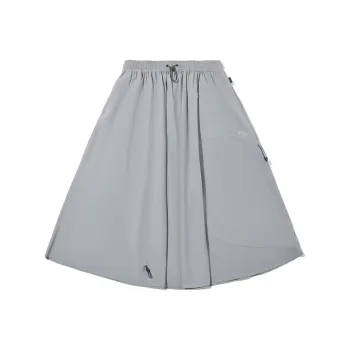 LiNing x TAKASHA,LIANMINGKUAN Casual Long Skirt Women's Shade 9 Gray