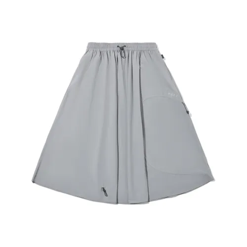 LiNing x TAKASHA,LIANMINGKUAN Casual Long Skirt Women's Shade 9 Gray
