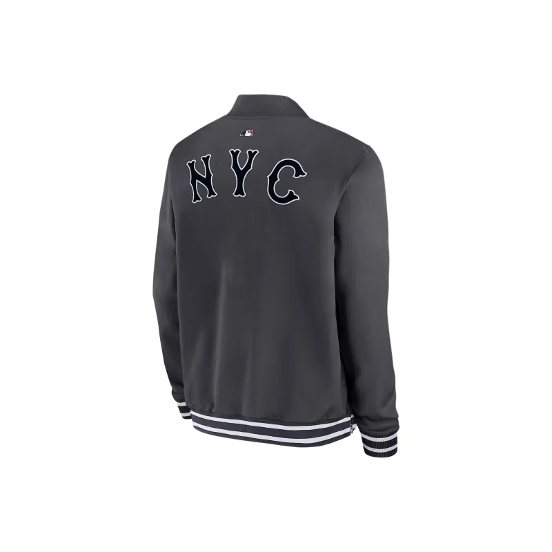 Nike New York Mets Authentic Collection City Connect Men's Nike Mlb Full Zip Bomber Jacket-1