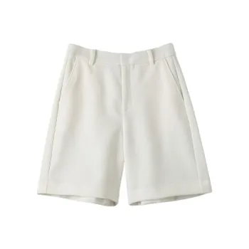 Late White Casual Shorts Women's