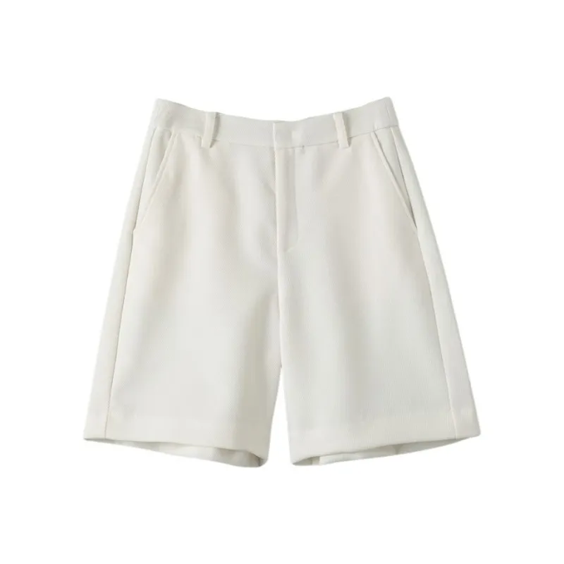 Late White Casual Shorts Women's-0