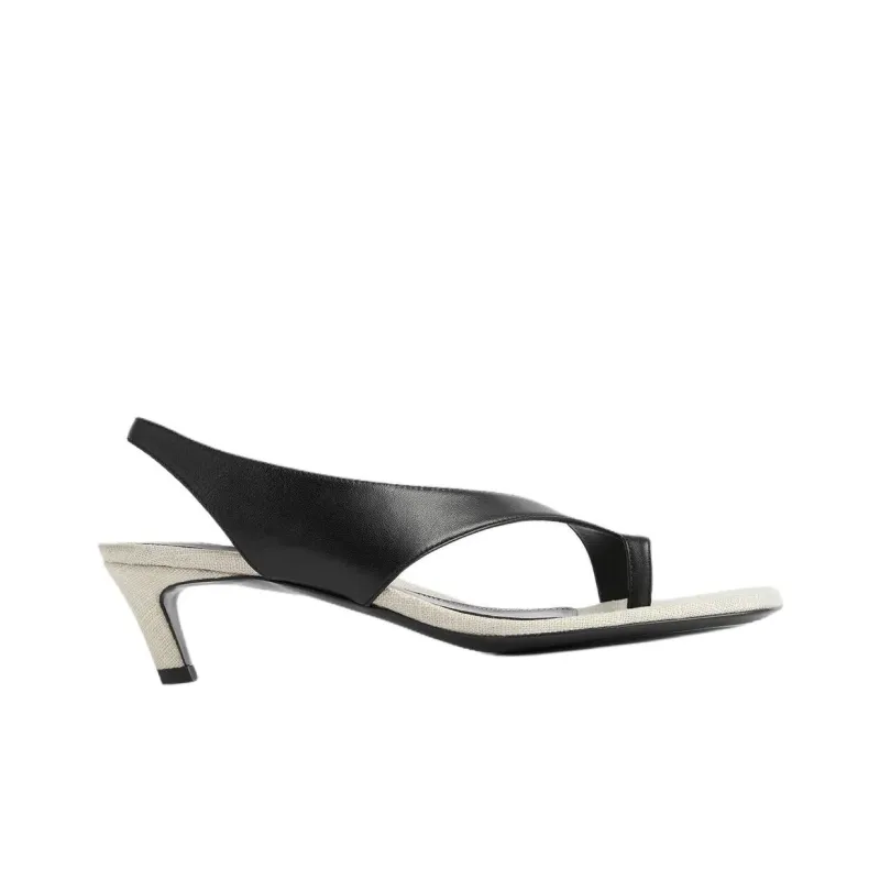 TOTEME One Strap Sandals 4cm Women's Black-1