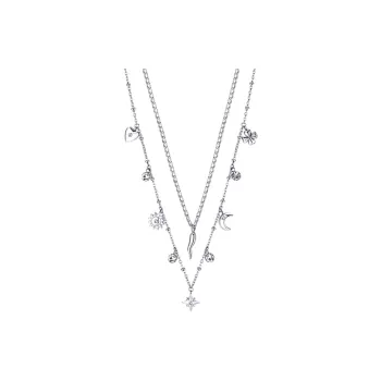BROSWAY Titanium Steel Necklaces Women's Silver