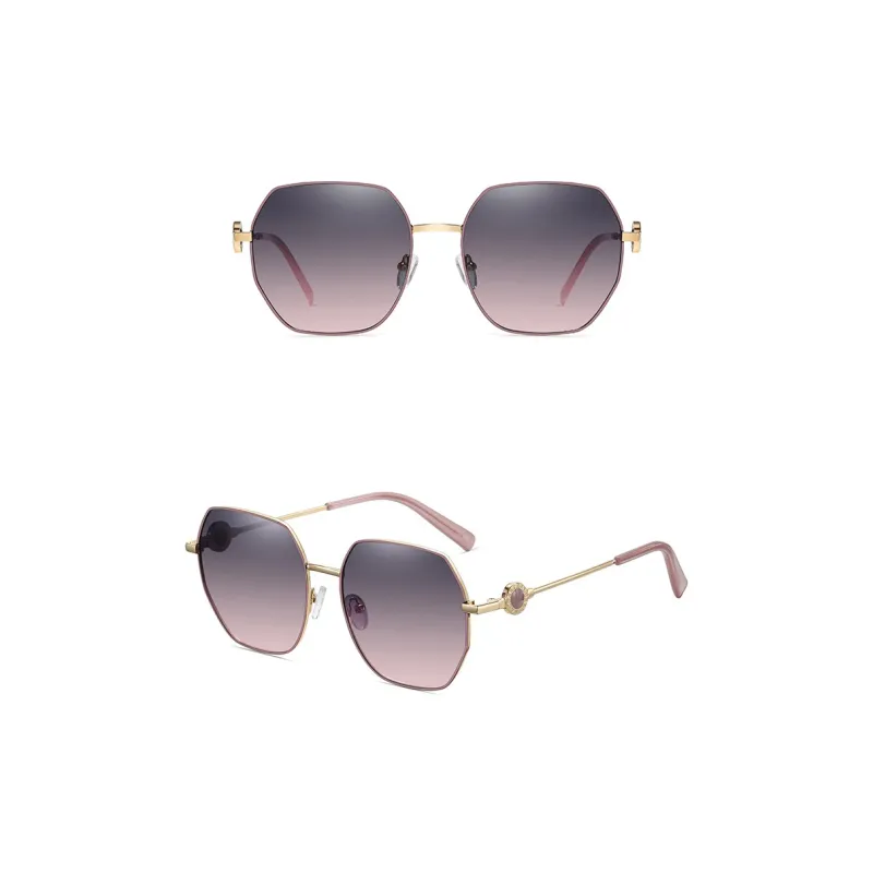 AAJF Stainless Steel Irregular Shape Sunglasses Unisex-5