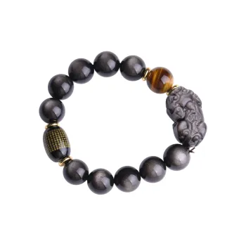 Yeon yun Jewelry Obsidian Bracelets Unisex