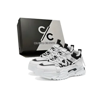 Colorful Creations Slip Resistant, Abrasion Resistant, Breathable, Lightweight Low Top Chunky Sneakers Men's Box