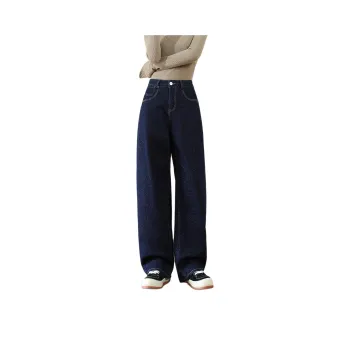 FAWENXIANGZI Jeans Women's Dark Blue