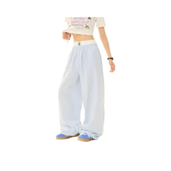 DUATOGE Casual Pants Men Blue 