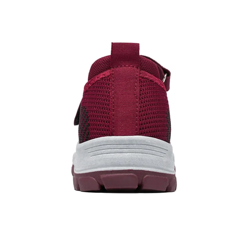 DOUBLE STAR 88 Flyknit Abrasion Resistant Slip Resistant Low Top Casual Shoes Women's Gray, Red, Black-10