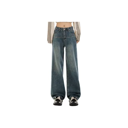 LCEVHZ'S Jeans Women's Vintage Blue