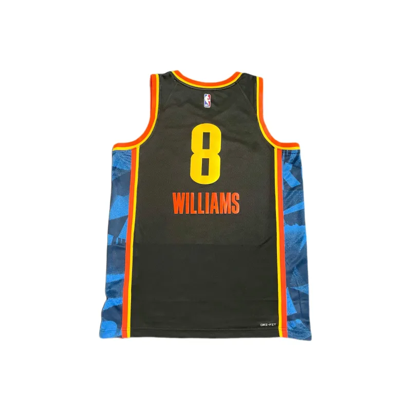 Nike x NBA Basketball Jersey Unisex Black Orange-1