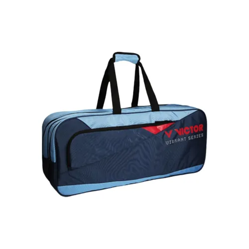 VICTOR Badminton Racket Bags Pack Of 4 Sporty Style Shoulder Bag Military Blue Unisex Front Storage Pocket
