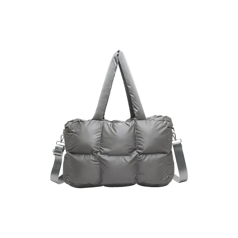 ZAVC Cotton Shoulder Bag Regular Women's White/Black/Pink/Gray/Gold/Blue/Green/Light Gray/Silver/Brown-12