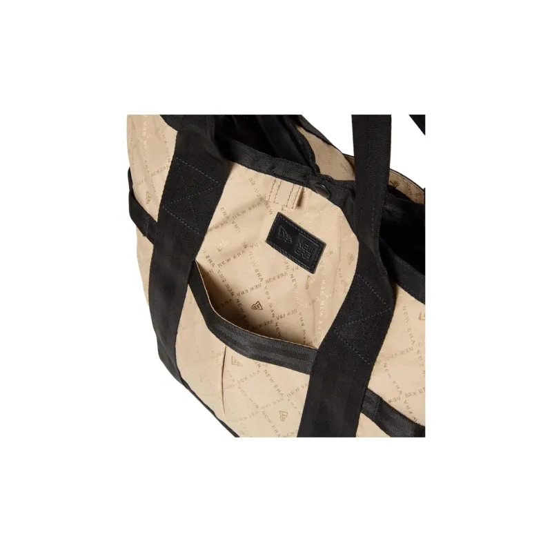 New Era Polyester Tote Bag, Shopping Bag, Shoulder Bag, Handbag Unisex Beige & Black-7