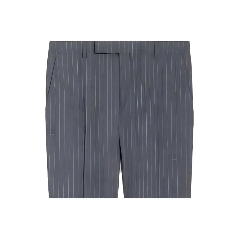 CELINE Classic Pants In Striped Wool-4