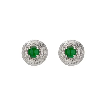Encounter Gift High Ice Jade Jadeite Stud Earrings Women's