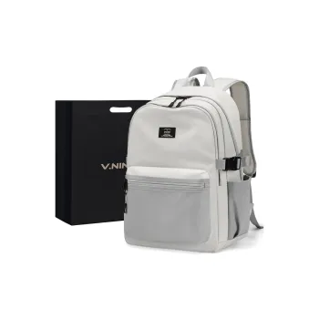 V.NINE Fabric Backpack Laptop Bag Graduation Travel Backpack Large Size Unisex Multicolor