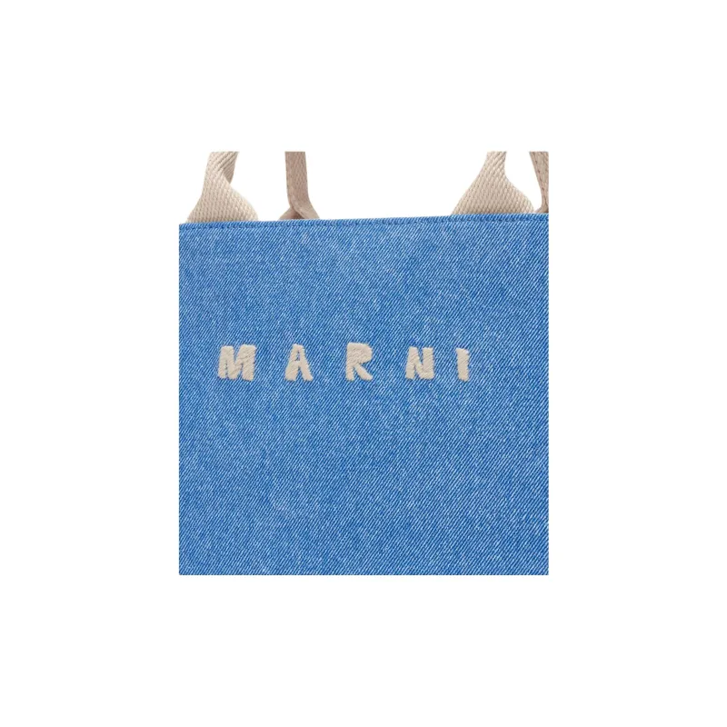 MARNI Fabric Handbag Trumpets Women's Blue-3