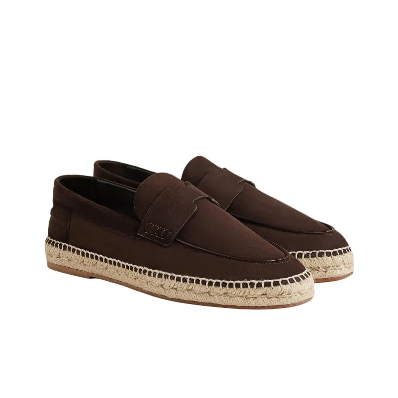 HERMES Trip Espadrilles Men's Brown-1