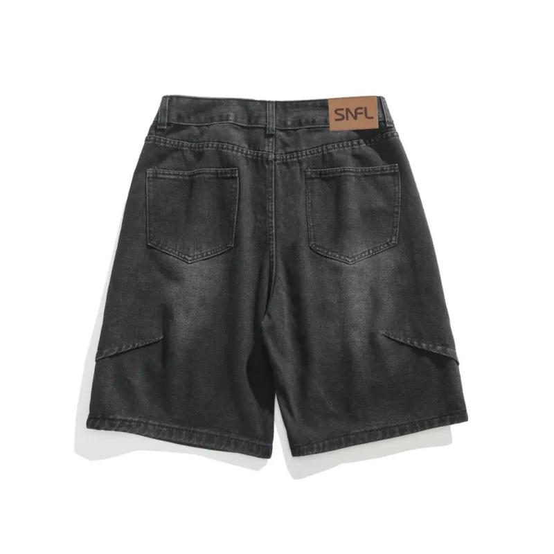 SNOW FLYING Denim Shorts Unisex-1