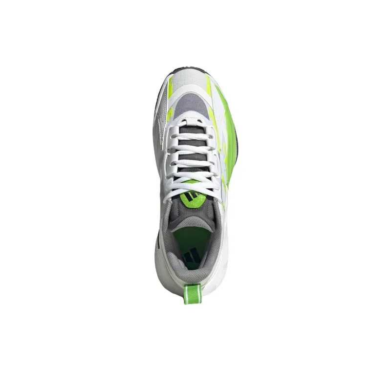 Adidas XENOBURST Anti Slip Wear Resistant Low Top Basketball Shoes Men's White Green-4