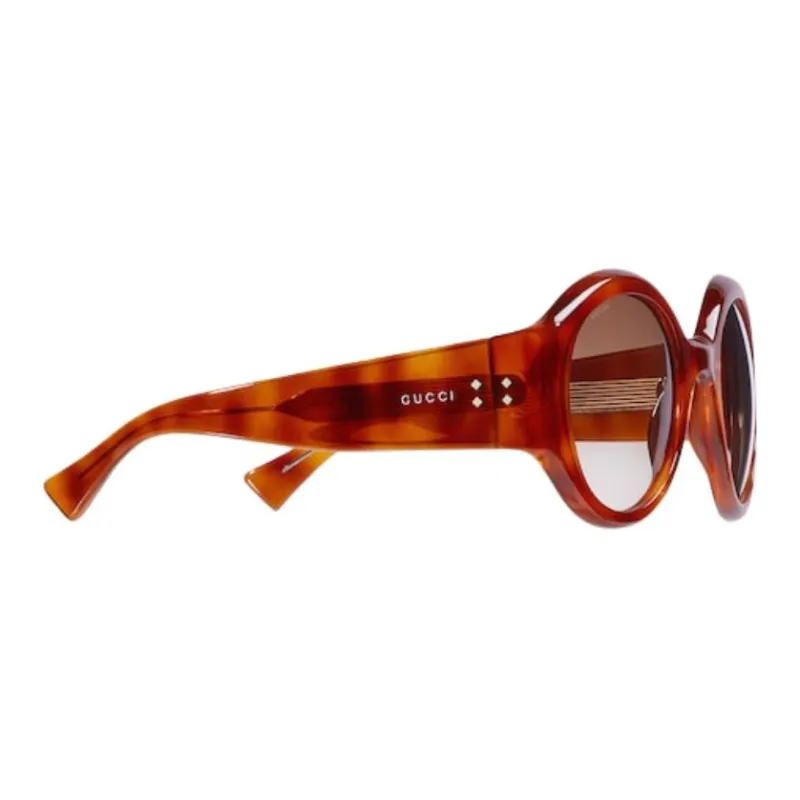 GUCCI Acetate Round Sunglasses Unisex Tortoiseshell-1