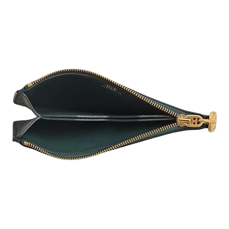 HERMES ZipengoChaine D'Ancre Evercolor Calfskin Card Holder Women's V0 Vert Rousseau Green-1
