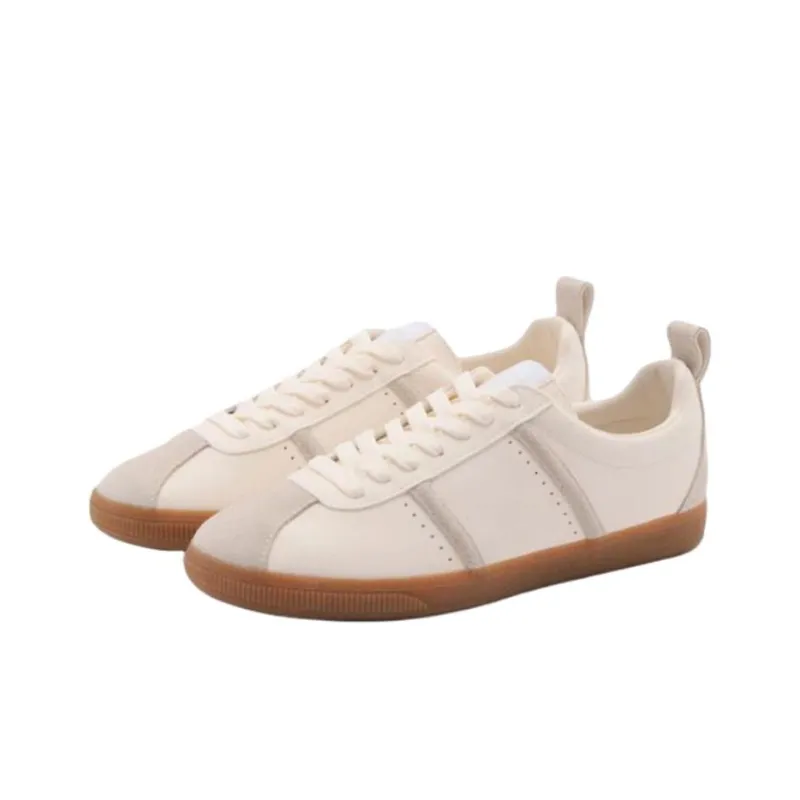 MANGO Low Top Skateboard Shoes Women's White-2