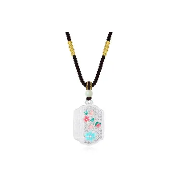 Children's Drawings S999 Fine Silver Sterling Silver Necklaces Women's