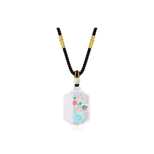 Children's Drawings S999 Fine Silver Sterling Silver Necklaces Women's