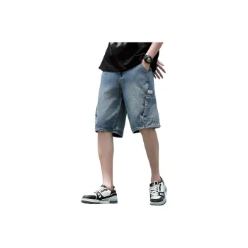Tonlion Denim Shorts Unisex Vintage Blue