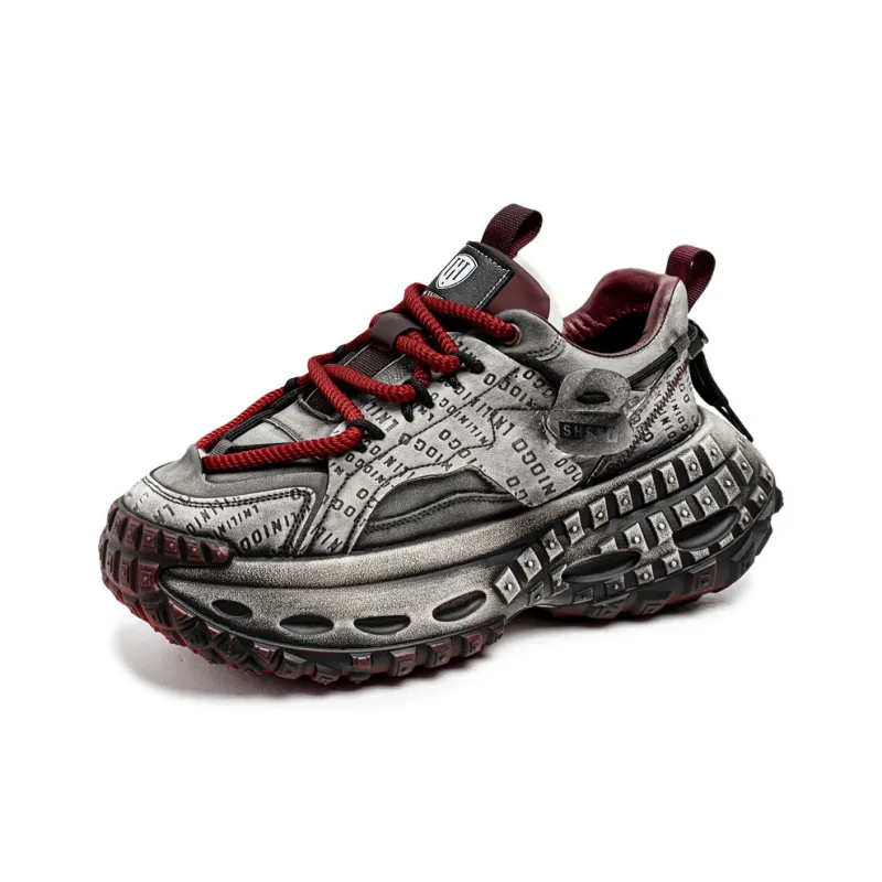 HACKBUTEER Low Top Chunky Sneakers Men's Box Included-8