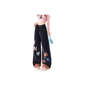 BENGEN Jeans Unisex Black