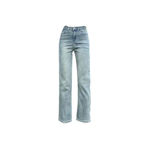 POLAR BEAR Jeans Women's Vintage Blue Ankle Length