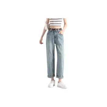 FAWENXIANGZI Jeans Women's Vintage Blue