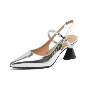 Zomila Chunky Heel High Heels Women's Silver