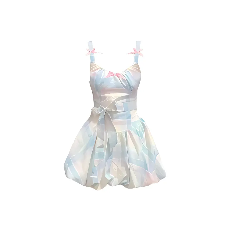 GUOZHEN Slip Dresses Women's Plaid Camisole Dress-0