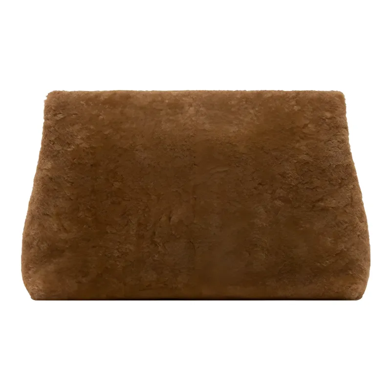 TOM FORD Sheared Wool Shoulder Bag One Shoulder Clutch Medium Size Women's Brown-1