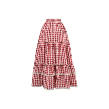 SNBL Casual Long Skirts Women's Red