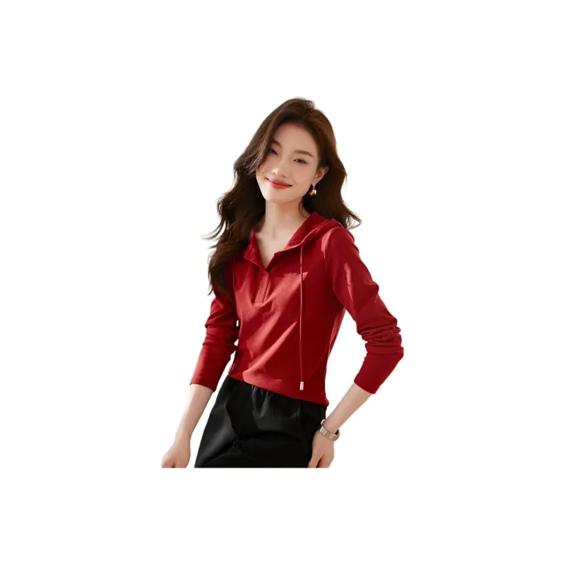 Mo Han Yi Mei T Shirt Women's Red-0
