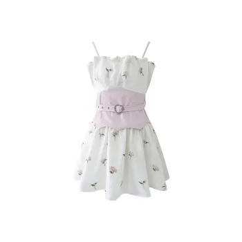 KYKW Slip Dresses Women's Pink White