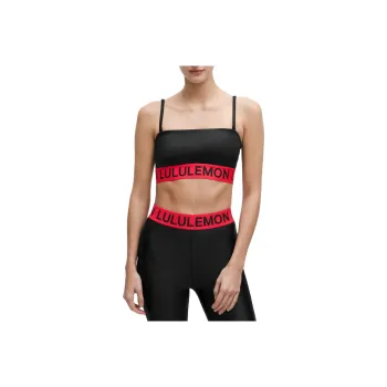 Lululemon Satin Shine Logo Train Bra Light Support, A/B Cup Sports Underwear Women's