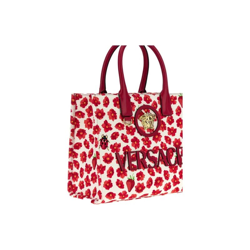 FANSIZHE Cotton Handbag Women's Red & White-2