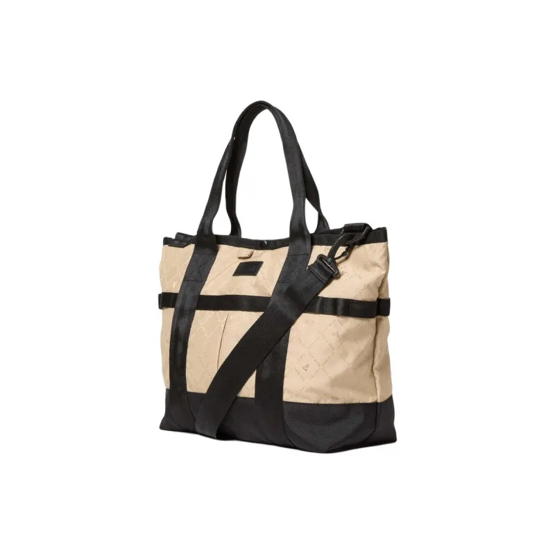 New Era Polyester Tote Bag, Shopping Bag, Shoulder Bag, Handbag Unisex Beige & Black-1