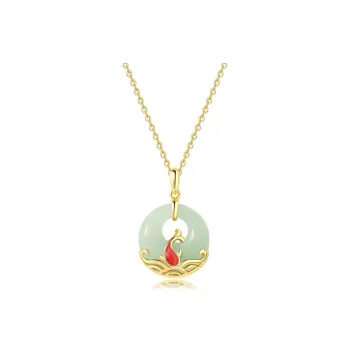 Royal Heaven's Choice Pendants White Jade/Pale Greenish White Jade Women's