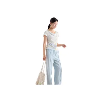 IHIMI T Shirts Women's Blended Blue Yellow