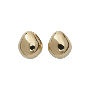 Phoebe Philo Pebble, Sterling Silver, Gold Plated Earrings Unisex Gold