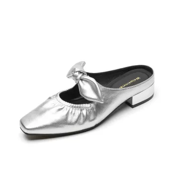 QITUMAUL Rubber Sole Abrasion Resistant Slip Resistant Closed Toe Slippers Women's