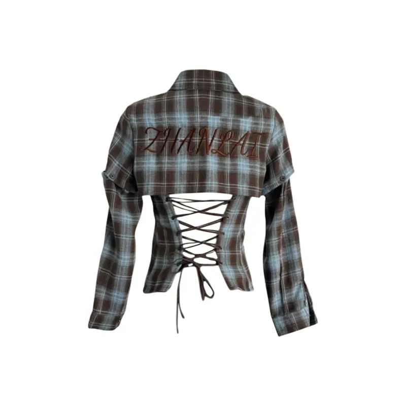 KKX Shirts Women's Blue Plaid-1