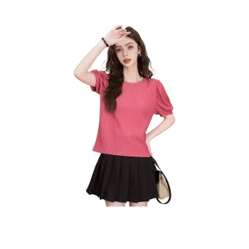 FAWENXIANGZI Puff Sleeve T Shirt Women's
